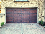 Double garage door featuring NW/AC3 mock knockers and NW/34DD 40 mm round studs