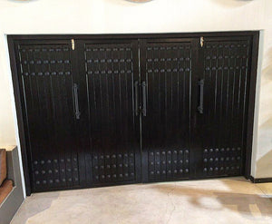 Showroom folding stack doors featuring NW/94DD