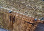 Custom bathroom vanity featuring NW/66DD rivet head and NW/65DD 20 mm half round cap. 