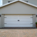 Modern garage door with NW/AC10 mock hinges and NW/AC24 mock knockers. A perfect way to give you home that modern look 