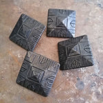 108DD - 75mm Square African Art Pyramid