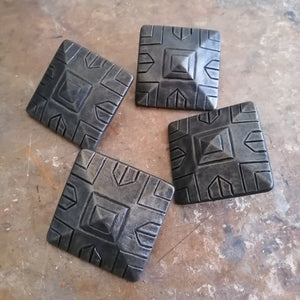 108DD - 75mm Square African Art Pyramid